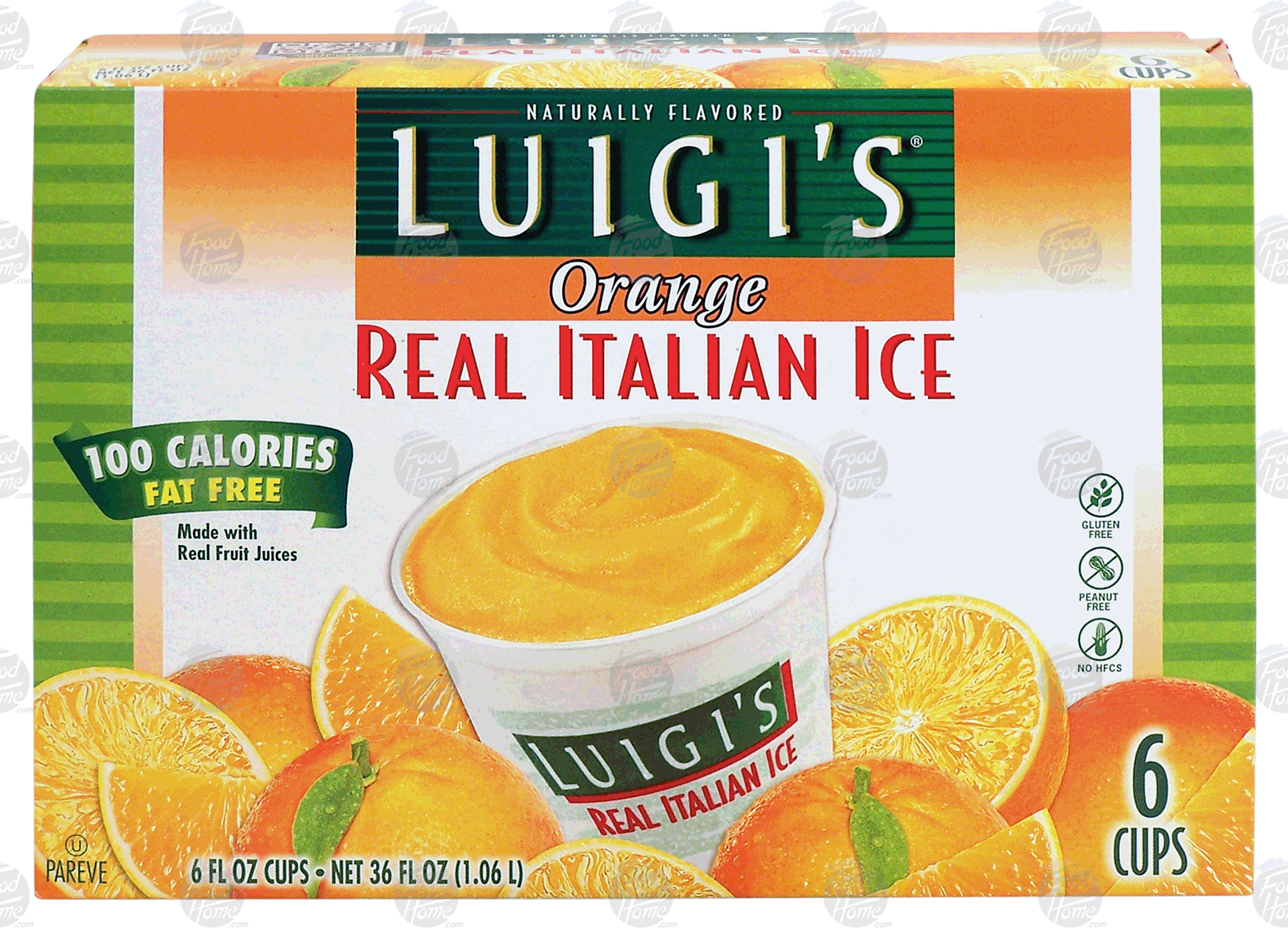 Luigi's Real Italian Ice orange, 6 cups Full-Size Picture